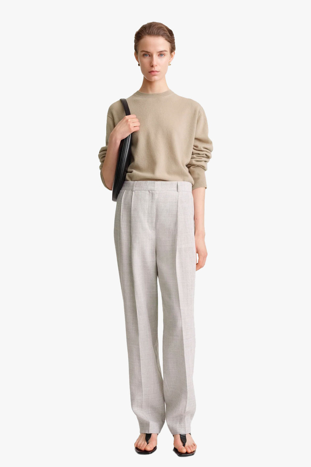 Double Pleated Tailored Trousers