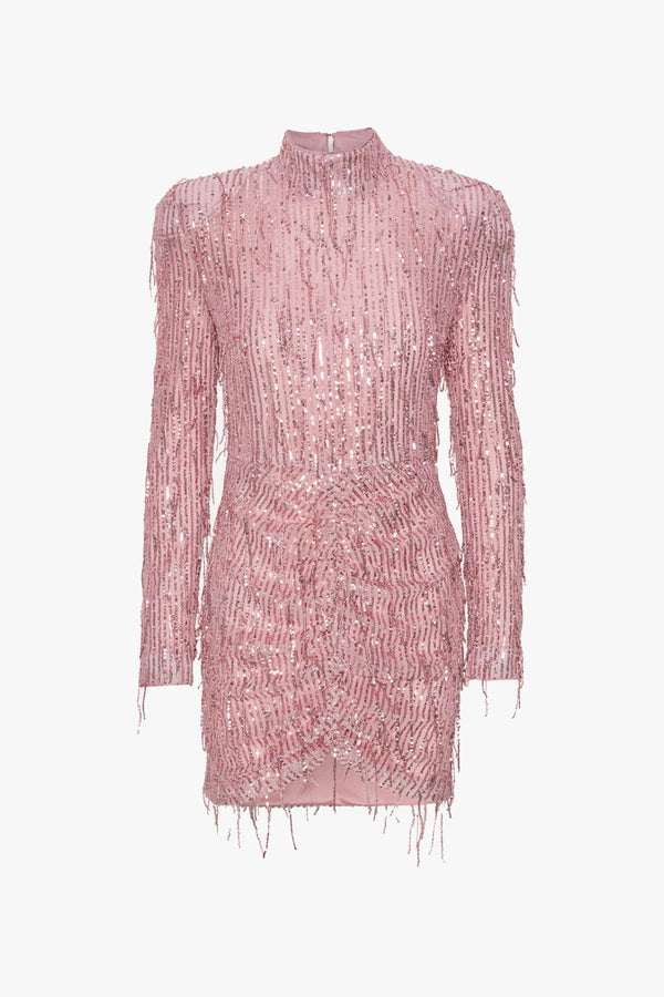 Sequin Fringe Mini Dress