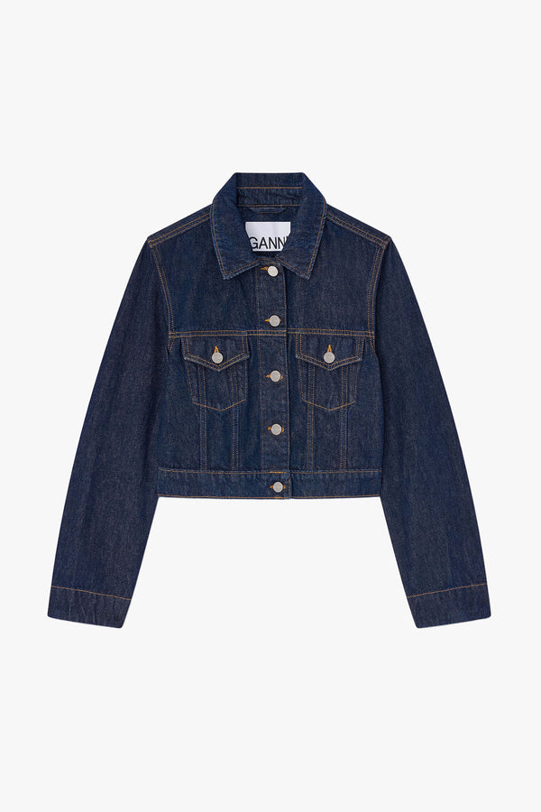 Rinse Denim Cropped Jacket