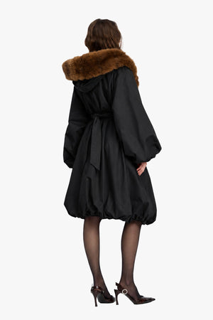 Faux Fur Collar Coat
