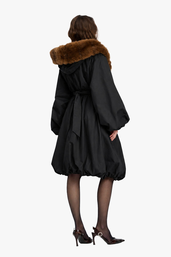 Faux Fur Collar Coat