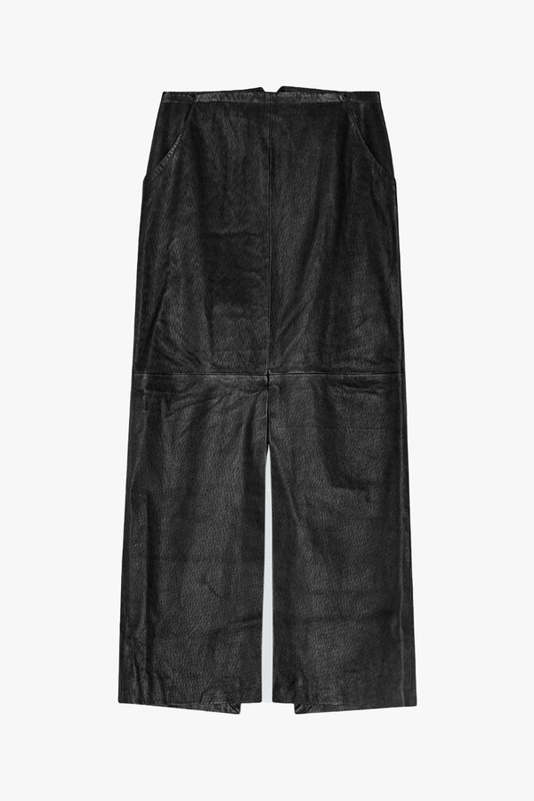 Midi Leather Skirt