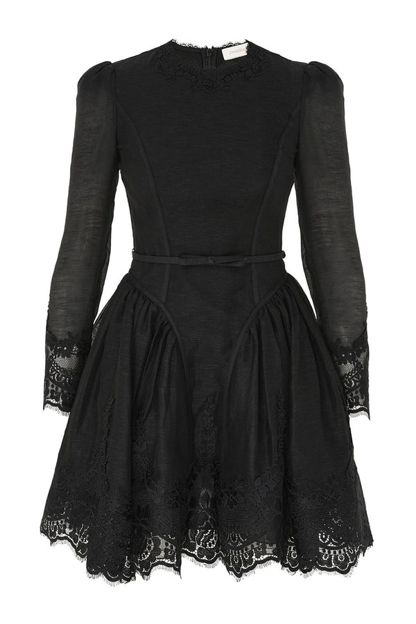 Hypnotic Lace Trim Mini Dress