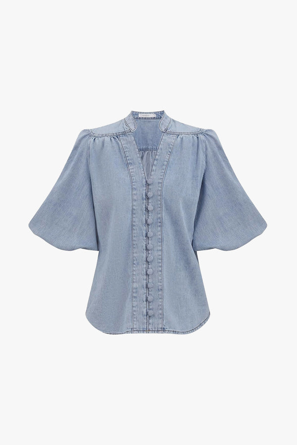 Lucky Denim Blouse