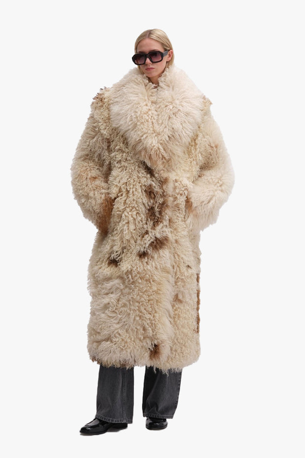 Long Hair Shearling Coat