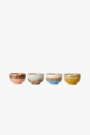 70s Ceramics Noodle Bowls Seabreeze Set Of 4