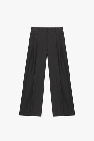 Heavy Cotton Tailoring Mid Waist Pants