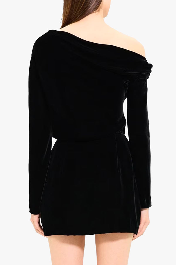 Asymmetric Off-Shoulder Mini Dress