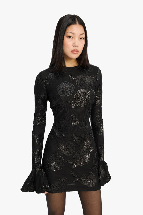 Sequins Ls Mini Dress
