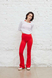 Flare Tights Long Red