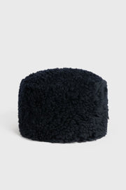 Shearling Pillbox Hat