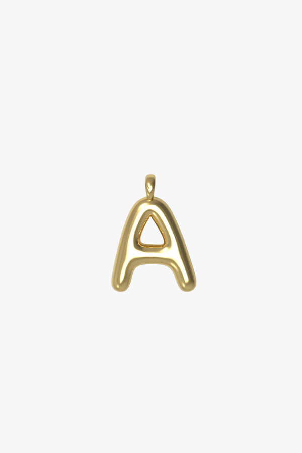 Letter charm Large A - gold plated