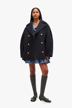 Peacoat Wool Midi Coat