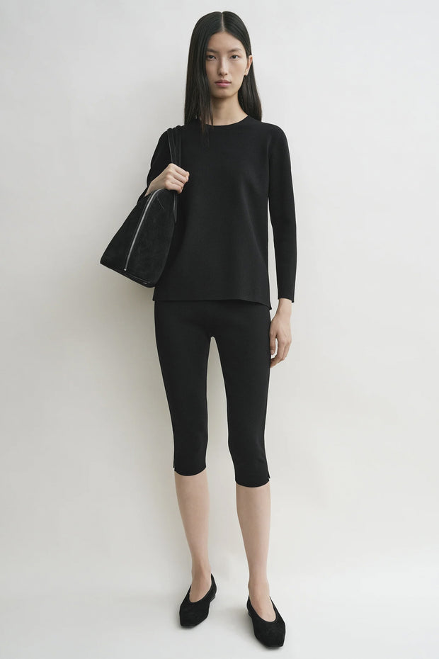 Compact Knit Capri Trousers