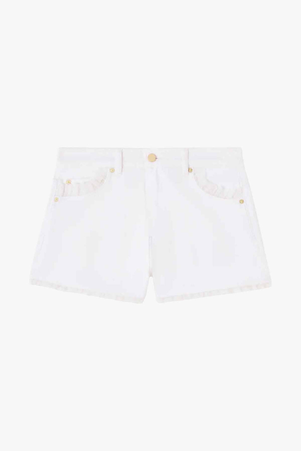White Denim Mini Shorts