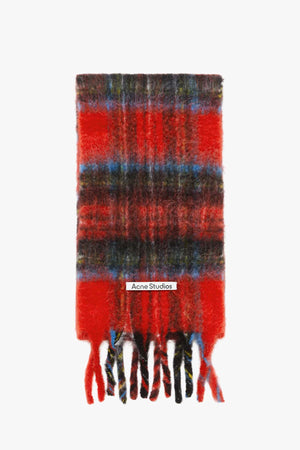 Mohair Check Scarf