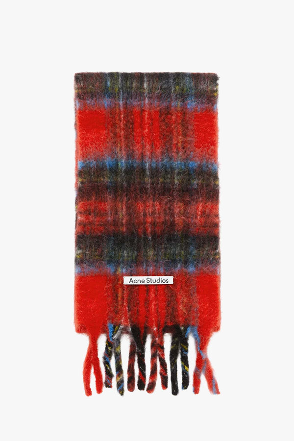 Mohair Check Scarf