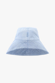 Chevron Denim Long Brim Hat