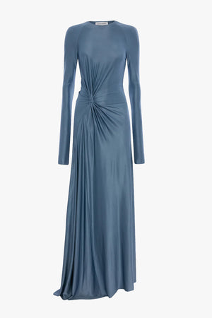 Long Sleeve Twist Detail Gown