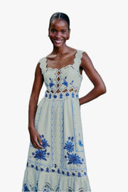 Cross Stitch Richelieu Sunflower Off-White Midi