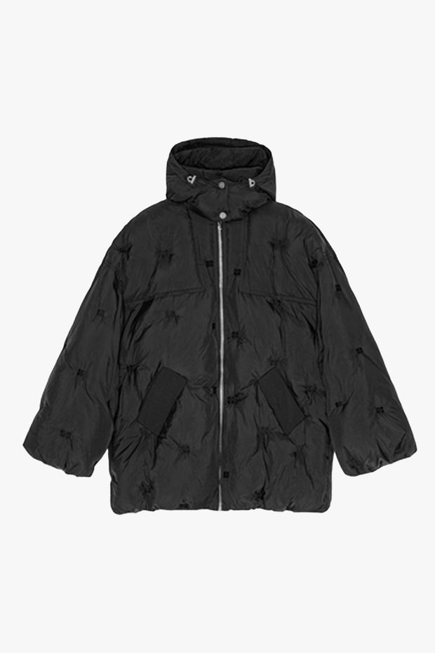 Nylon Teck Puffer Midi Jacket