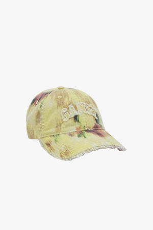 Washed Cotton Print Canvas Cap