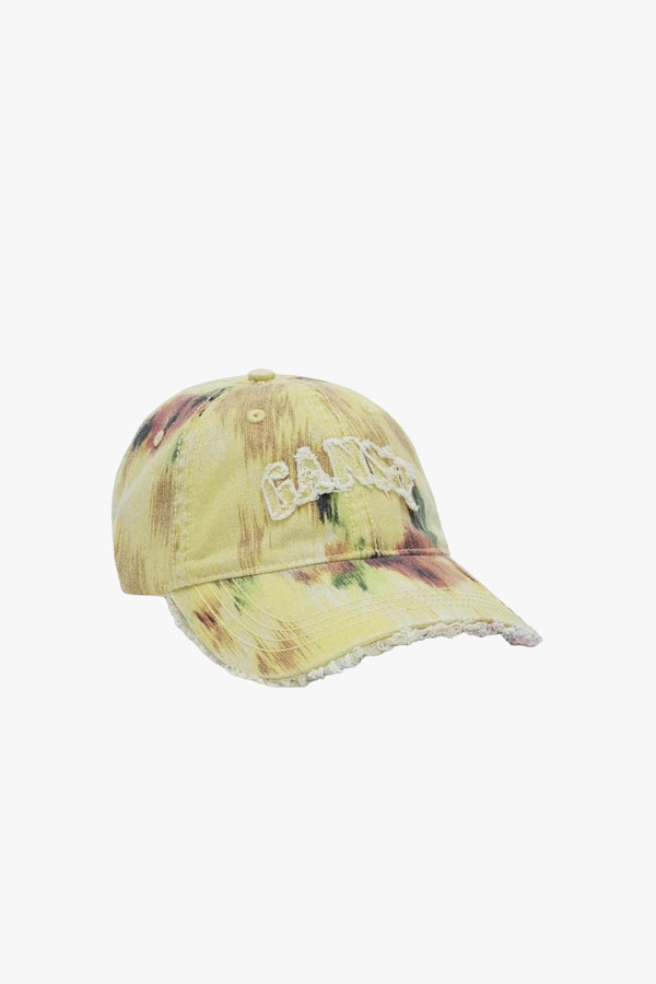 Washed Cotton Print Canvas Cap