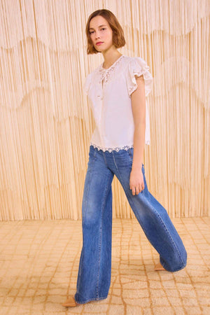 Effie Flutter Sleeve Top