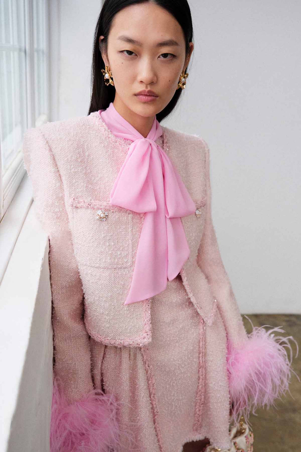 Pink Boucle Jacket