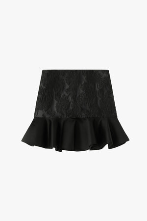 Satin Cloque Mini Skirt
