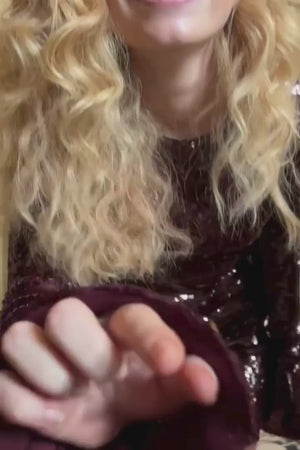 Sequins Ls Mini Dress