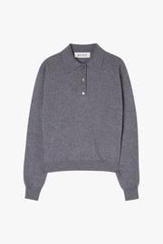 Wool Cashmere Polo Sweater