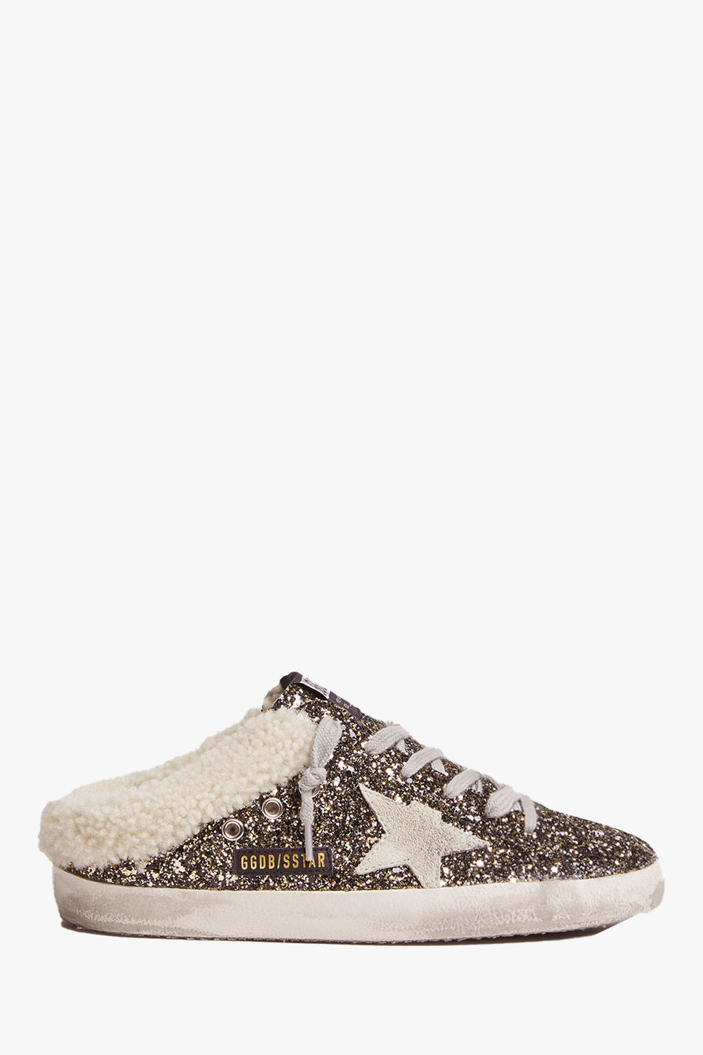 Super-Star Sabot Glitter Upper Suede Star Shearling Lining