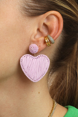 Purple Heart Earrings 201