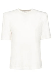 Bella Jersey Matte Shoulder Pads T-shirt White