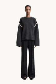 Embroidered Wool Cashmere Knit