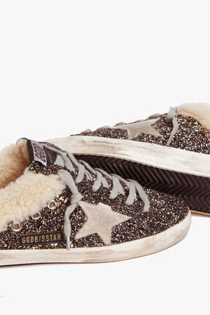 Super-Star Sabot Glitter Upper Suede Star Shearling Lining