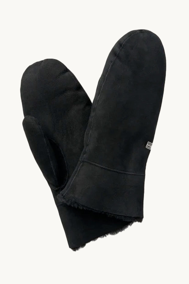 Suede Shearling Mittens