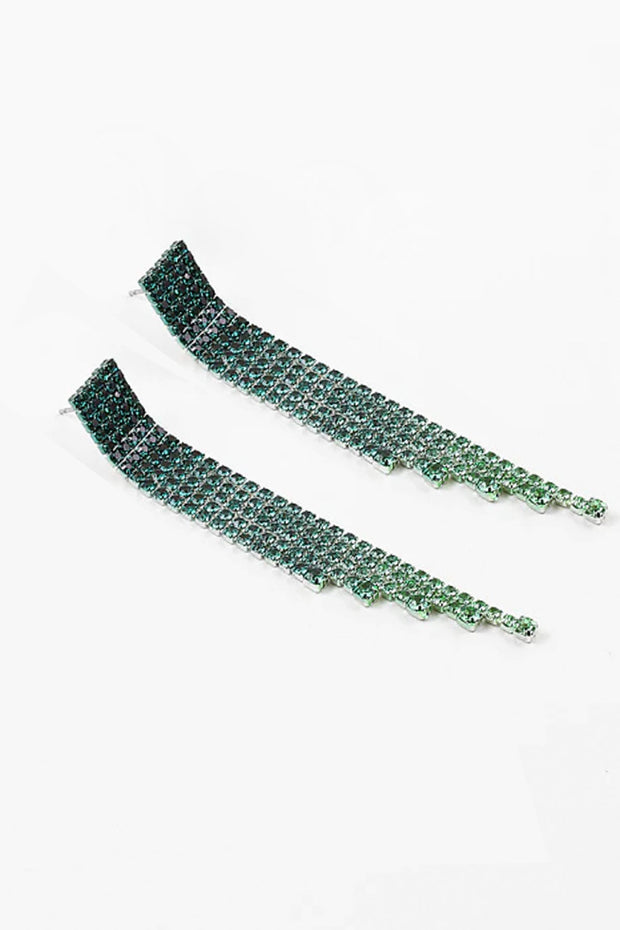 Tassle Green Earrings