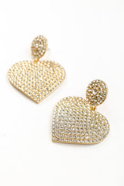 Gold Heart Earrings 191