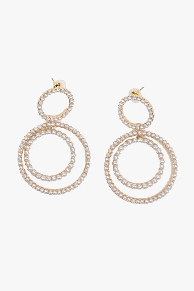 Circle Pearl Earrings
