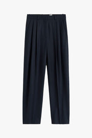 Double-Pleated Tailored Trousers