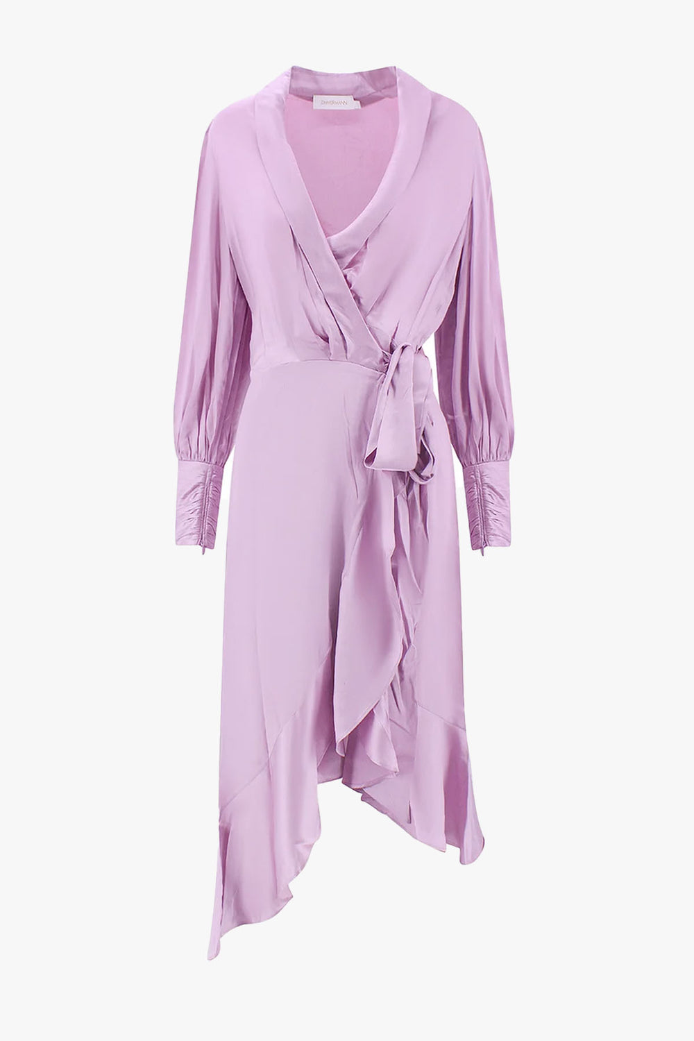 Silk Wrap Midi Dress