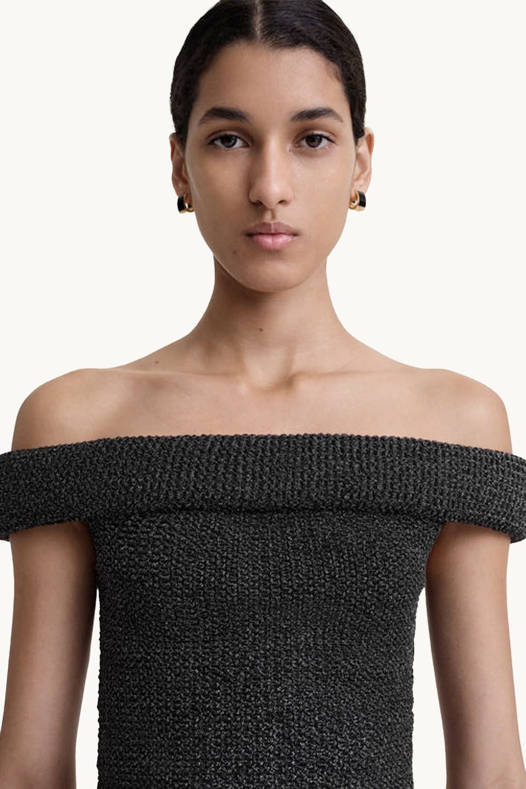 Off-Shoulder Roll Knit Top Off-Shoulder Roll Knit Top